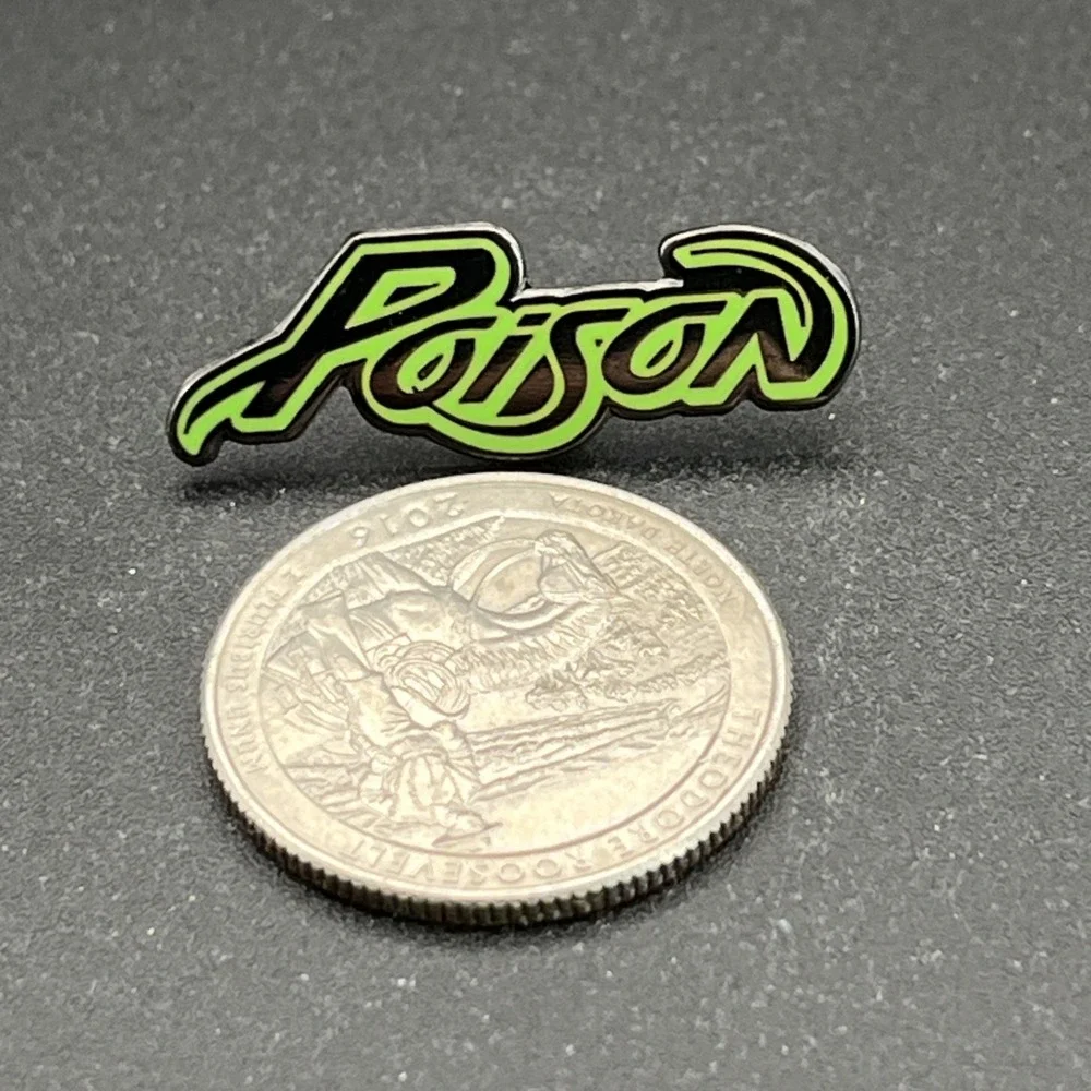 Poison Rock Band Hair Metal Group‎ Logo Lapel Hat Pin